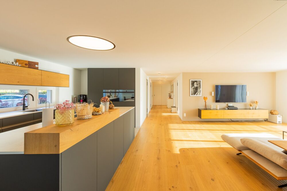 Weitsicht auf dem Bett