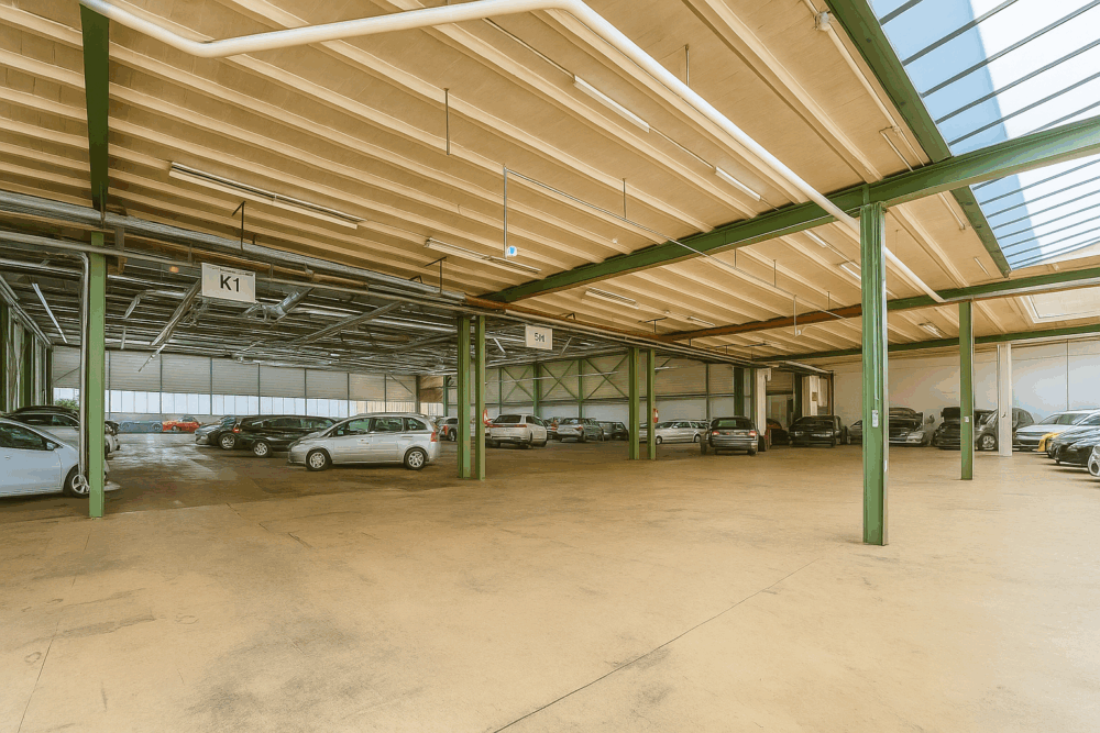 Produktionshalle mit Belüftung